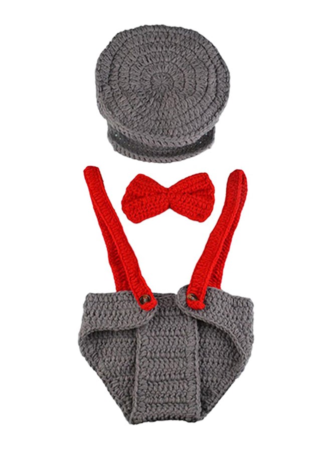 Handmade Aviator Crochet Photography Props - Image 1