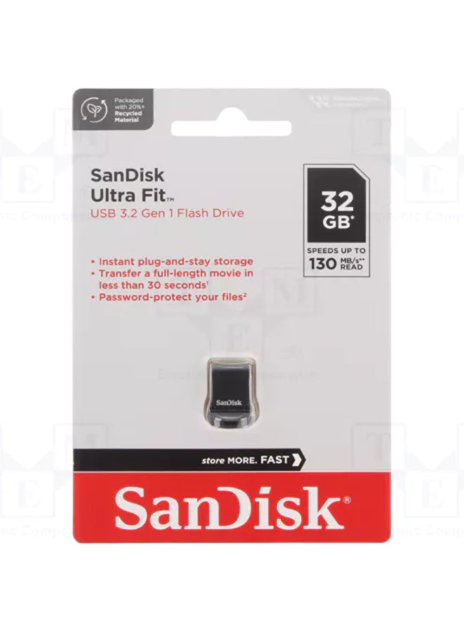 Sandisk - 32 GB Ultra Fit, USB 3.2 Gen 1 Flash Drive- Small Form Factor Plug & Stay Hi-Speed USB Drive Write Speed: Up To 15X Faster than Standard SDCZ430-032G-G46 32 GB - Image 1