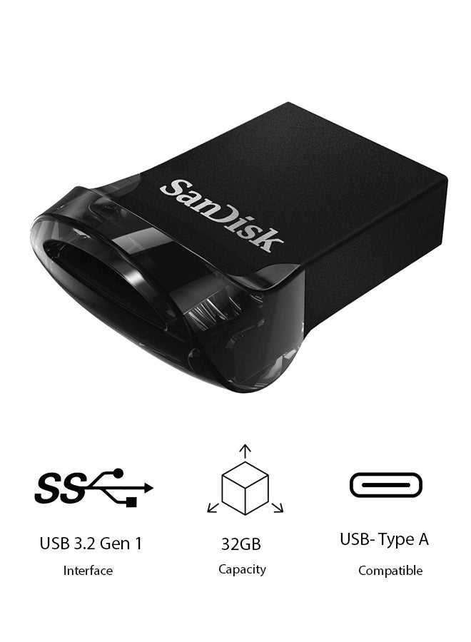Sandisk - 32 GB Ultra Fit, USB 3.2 Gen 1 Flash Drive- Small Form Factor Plug & Stay Hi-Speed USB Drive Write Speed: Up To 15X Faster than Standard SDCZ430-032G-G46 32 GB - Image 1