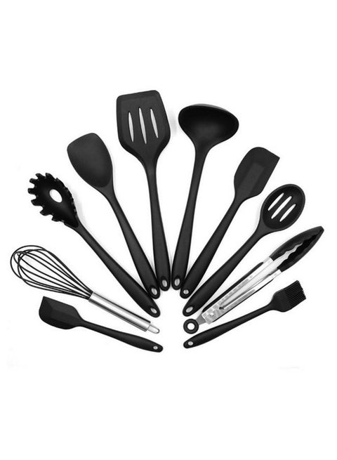 10-Piece Cooking Tool Black