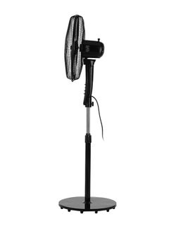 KRYPTON 16-Inch Stand Fan With 5-Leaf Blades, 3-Speed Control, Oscillation, Powerful Motor/Strong Safety Grill, Super Silent, Adjustable Height, Built In Safety Thermal Fuse/Suitable For Large Spaces, Home, Office, Super Strong Blades 50 W KNF6027L Black  - Image 2