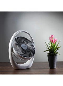 KRYPTON Rechargeable Mini Fan | High Performance Fan with LED Light | 3 Blade Design| Powerful and Efficient Cooling, High Performance 2400mAh Lithium Battery for High Speed Wind| 2 Years Warranty KNF6030 White/Blue  - Image 3