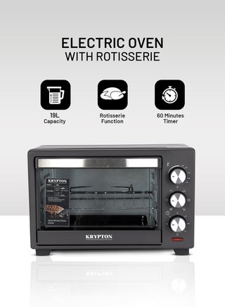 فرن كهربائي مزود بعدد 6 مستويات للطاقة ومؤقت لمدة 60 دقيقة 19 L 1380 W KNO6096 أسود/ فضي/ شفاف - pnsku/N22638929A/45/_/1734428708/49ac1abf-ae60-489b-83db-5cc9e9e8b9a2