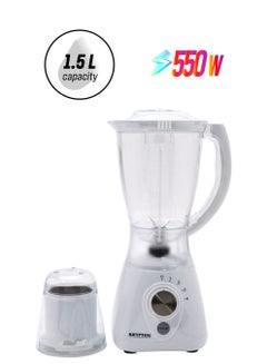 كريبتون خلاط 2 في 1 بـ4 سرعات وسعة 1.5 لتر وقدرة 550 وات 1.5 L 550 W KNB6103 أبيض/ شفاف  - Image 1