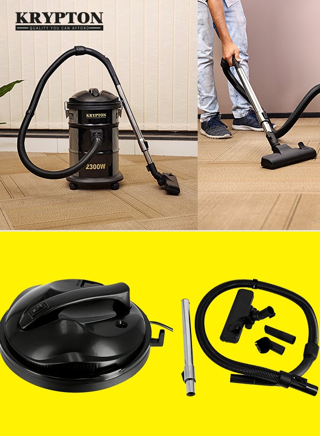KRYPTON Drum Vacuum Cleaner with Dry & Blow Function/Large Dust Bag Capacity & Dust Bag  full indicator, Wider & Flexible Hose 21 L 2300 W KNVC6107 Black - Image 5