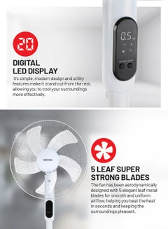 KRYPTON Stand Fan With Remote Control KNF6113 White  - Image 2