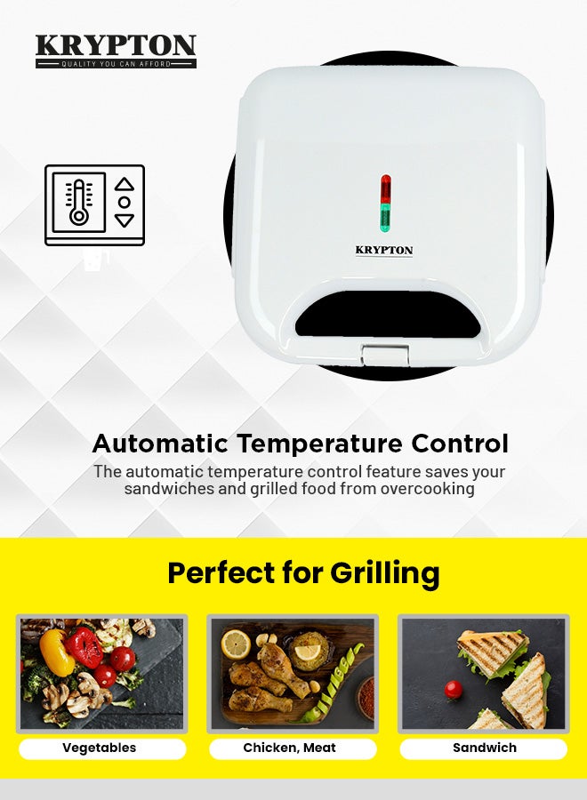 Grill Maker with Automatic Temperature Control, Power On and Off Indicators and 2 Slice Grill Plates with Non-Stick Coating for Easy Cleanup and Food Release 750 W KNGM6064 White - pnsku/N22638944A/45/_/1737470303/a1cc413f-c643-4f7e-867b-d4ff11d54955