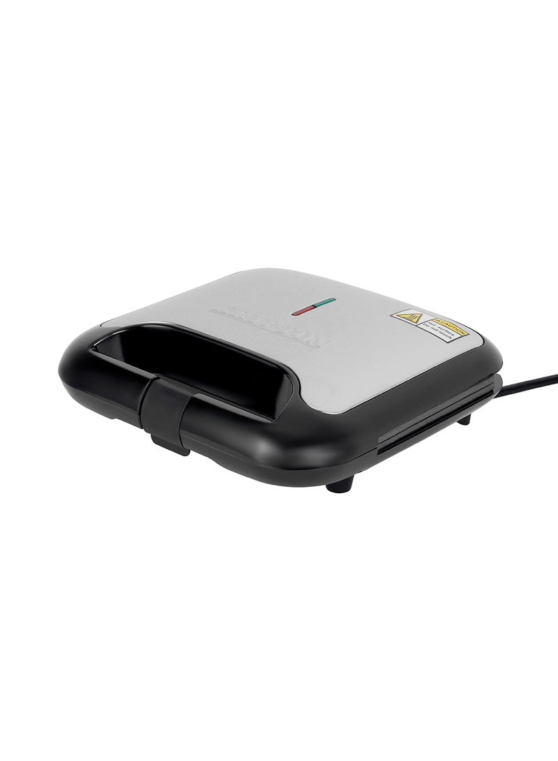 KRYPTON Electric Grill Maker with Non-Stick 2 Slice Plates | 800W Power | Automatic Temperature Control | Power On/Off Indicators | Easy to Clean | Perfect for Grilling Meat, Chicken, Vegetables 800 W KNGM6064S Black/Silver  - Image 2