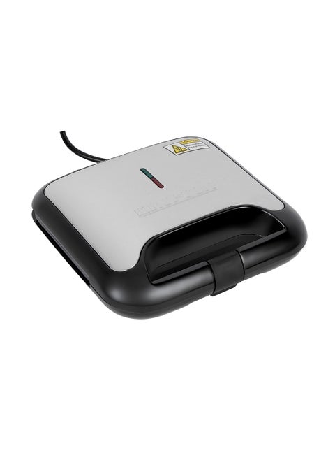 Electric Grill Maker with Non-Stick 2 Slice Plates | Automatic Temperature Control | Power On/Off Indicators | Easy to Clean | Perfect for Grilling Meat, Chicken, Vegetables 750 W KNGM6064S Black/Silver