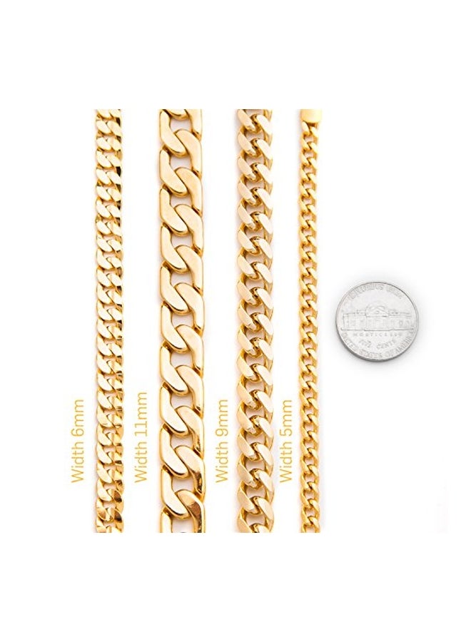 24K Gold Cuban Link Bracelet