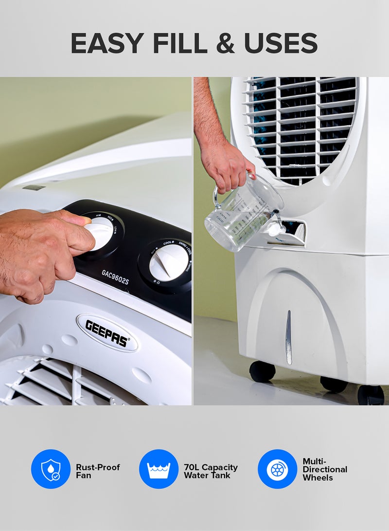 جيباس جهاز تبريد الهواء بقدرة 200 وات 70 L 150 W GAC9602 أبيض/ أسود  - Image 4