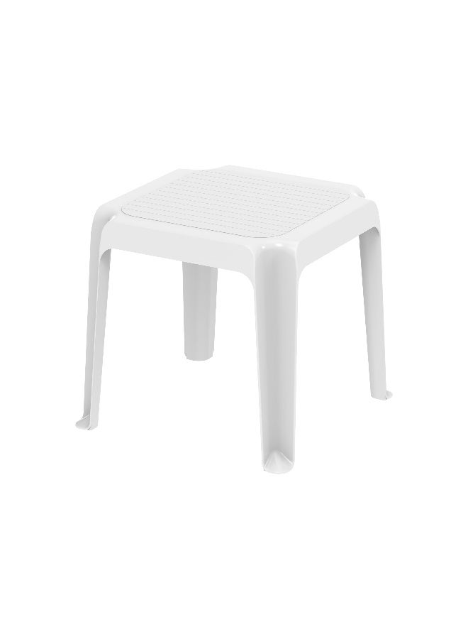 Cosmoplast Plastic Regina Low Square Table 48x48x43cm- (White) Cool Grey 48x48x43cm - Image 1
