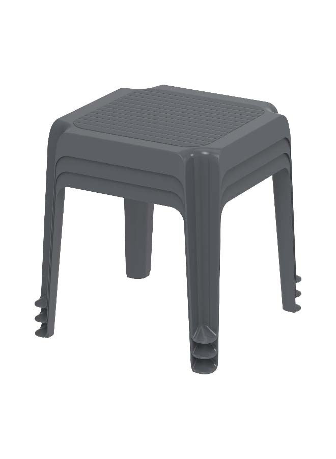 Cosmoplast - Plastic Regina Low Square Table Cool Grey Cool Grey 48x48x43cm - Image 1
