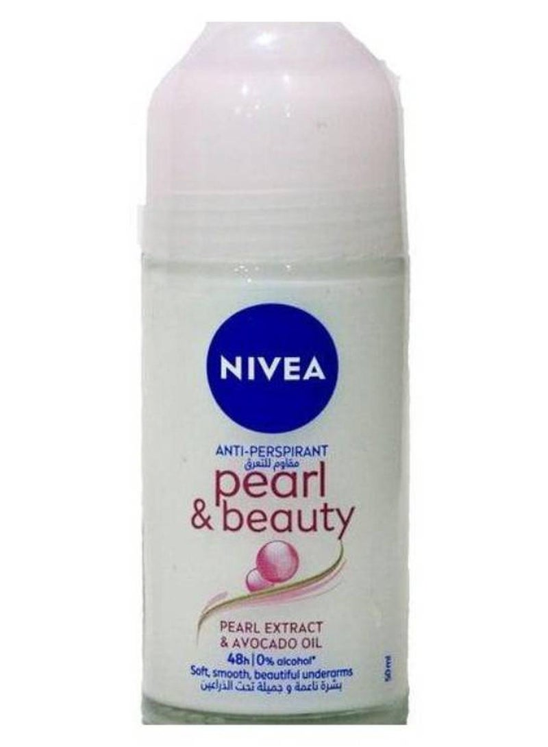 Nivea Pearl And Beauty, Antiperspirant Pearl Extracts, Roll-On 50ml - Image 1