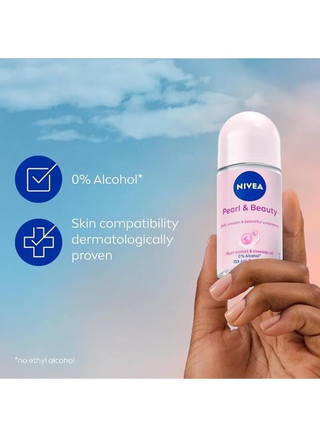 Nivea Pearl And Beauty, Antiperspirant Pearl Extracts, Roll-On 50ml - Image 5
