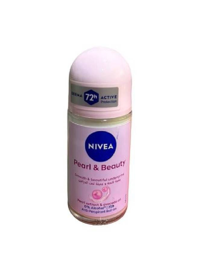 Nivea Pearl And Beauty, Antiperspirant Pearl Extracts, Roll-On 50ml - Image 1