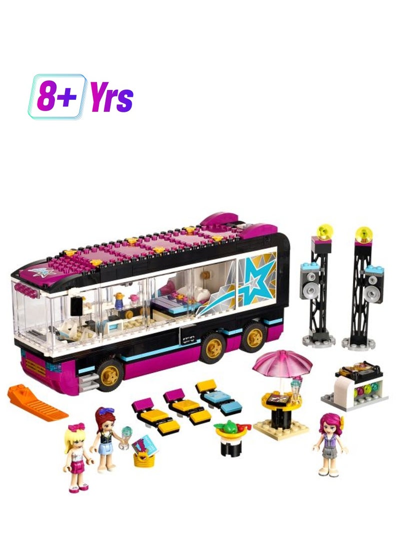 ليغو مجموعة بناء حافلة جولات نجمة البوب من فريندز مكونة من 682 قطعة طراز 41106 41106 682 أكبر من 8 سنوات - Image 1