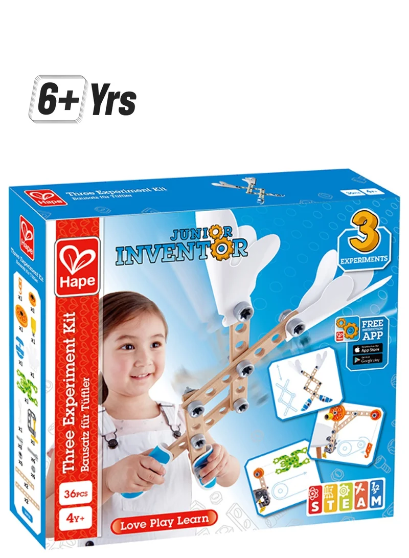 Hape Junior Inventor Kids Physics Mechanical Crane Kit