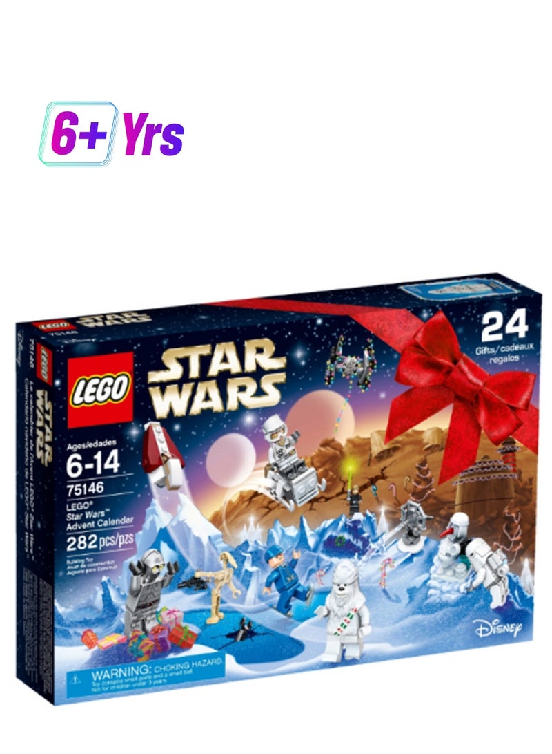 ليغو مجموعة قطع البناء ستار وارز أدفينت كالندر من 282 قطعة طراز 75146 75146 282 أكبر من 6 سنوات - Image 1