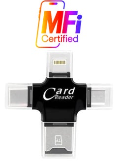 Generic 4 In 1 Micro Sd Card Reader For Iphone Ios/Android Usb2.0 Multicolour  - Image 1