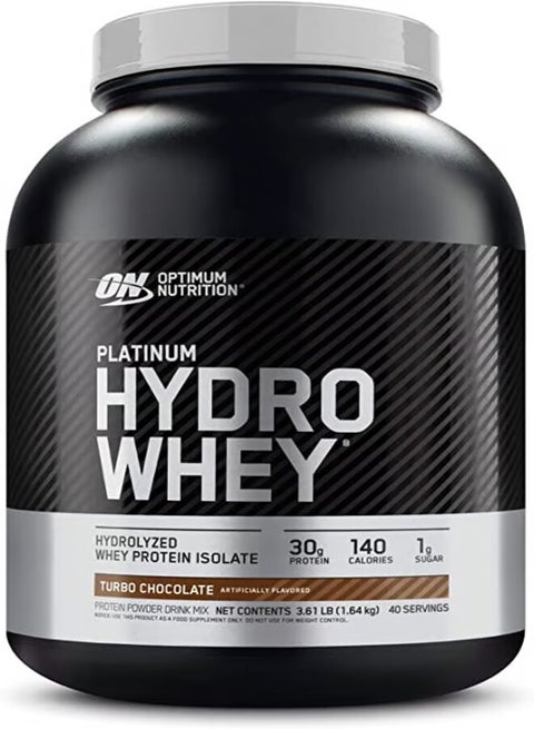 Platinum Hydro Whey Protein Powder, Hydrolyzed Whey Protein Isolate Powder - Turbo Chocolate, 3.61 Lbs