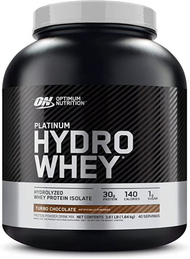 Optimum Nutrition - Platinum Hydro Whey Protein Powder, Hydrolyzed Whey Protein Isolate Powder - Turbo Chocolate, 3.61 Lbs - Image 1