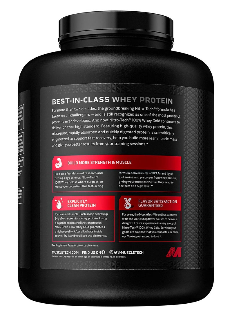 MuscleTech Nitro Tech Whey Protein Double Rich Chocolate 5lbs 2.27kg - Image 2