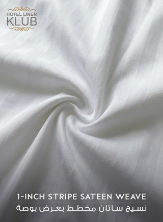 Standard Pillow Cases 2Pcs Set, Fabric: 250Tc 100% Cotton Sateen 1 Inch Stripe, Luxury Feel Soft Bedding Cotton Blend White 50x75cm - view 5