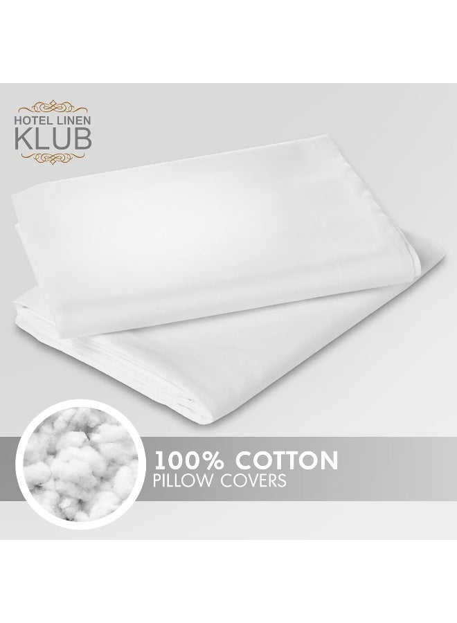 Hotel Linen Klub 2-Piece Cotton Blend Solid Pillow Cover Cotton Blend White 50x75cm  - Image 3
