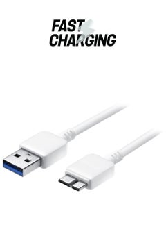 شاحن USB لهاتف سامسونج جالاكسي نوت 3 أبيض