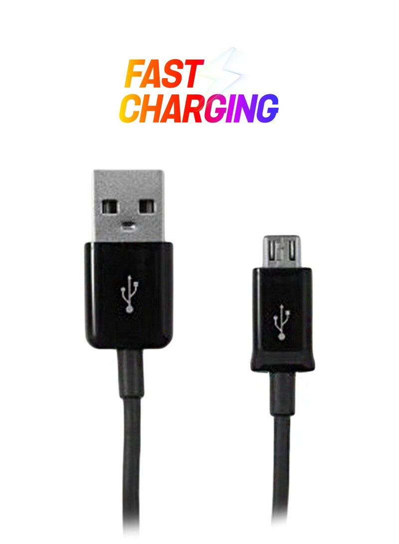 كابل شحن محول منفذ USB إلى Micro USB لهواتف سامسونج جالاكسي أسود
