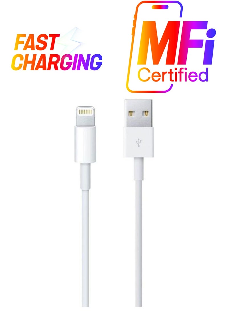 Lighting Data Sync Charging Cable White