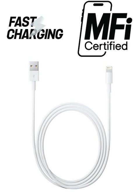 Lightning Data Sync Charging Cable For Apple iPhone 5/6/iPod Touch 5th/Nano 7th Generation White