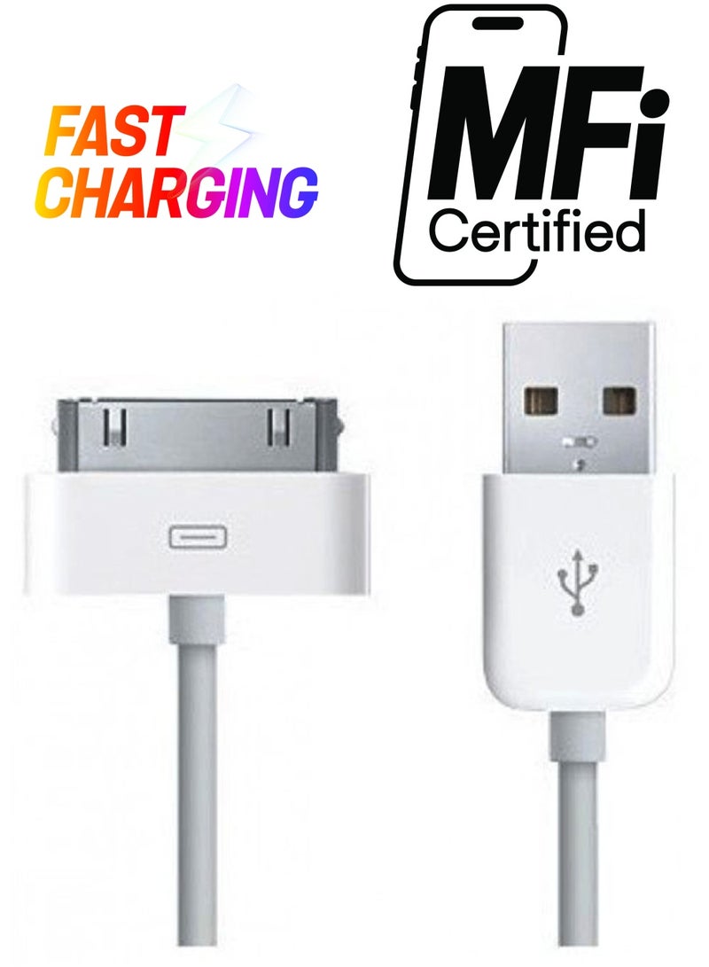 USB Data Sync Charging Cable White