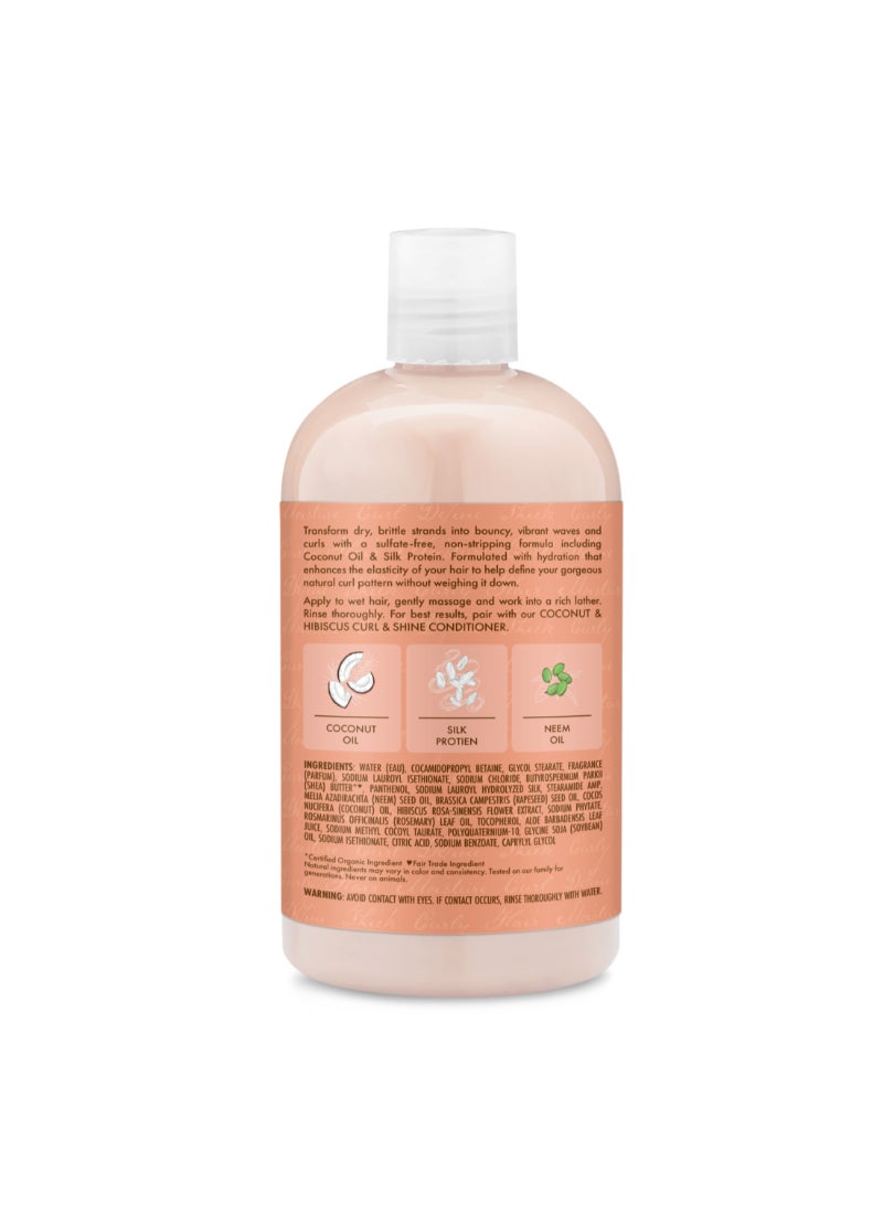 SheaMoisture - Coconut With Hibiscus Curl And Shine Shampoo 384ml - Image 1