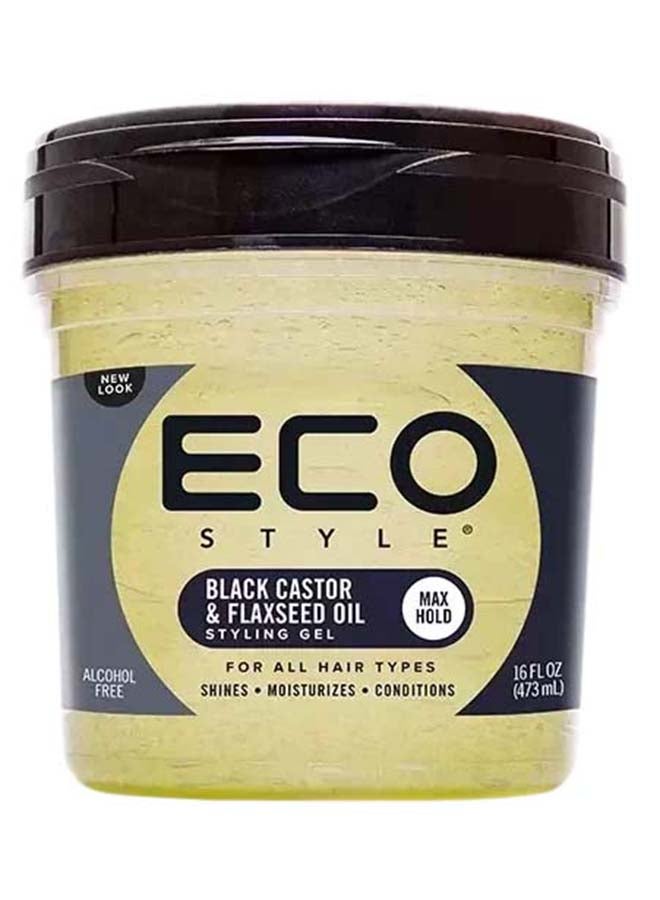 ECO Black Castor And Flaxseed Oil Professional Styling Gel - Image 1