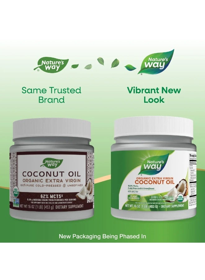 Nature's Organic Extra Virgin Coconut Oil, 16 oz (453 g) Packaging May Vary 448grams - Image 3
