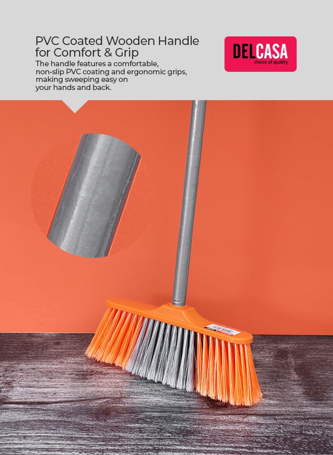 ديلكاسا مكنسة بيد برتقالي/ أخضر/ فضي - Image 2