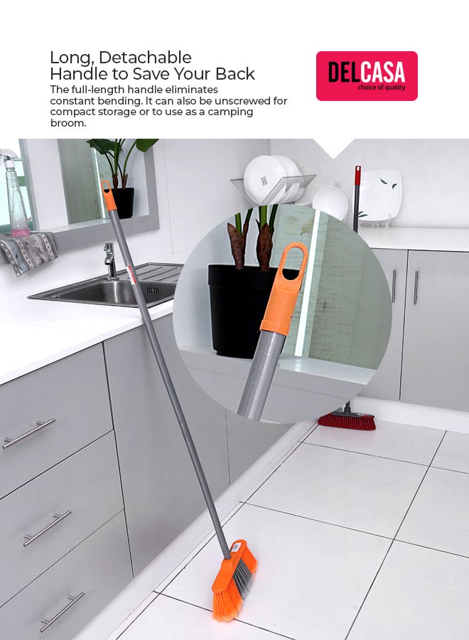 ديلكاسا مكنسة بيد برتقالي/ أخضر/ فضي - Image 4