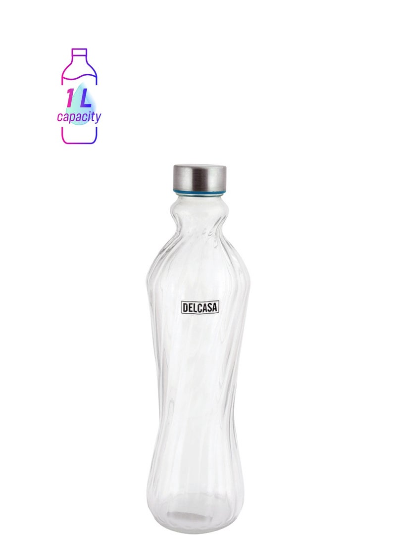 ديلكاسا قنينة ماء زجاجية متعدد الألوان 1000ملليلتر - Image 1