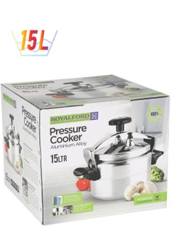 Royalford Pressure Cooker Aluminium Alloy 15L Three Ply Base Multi Safety Device  - Image 1