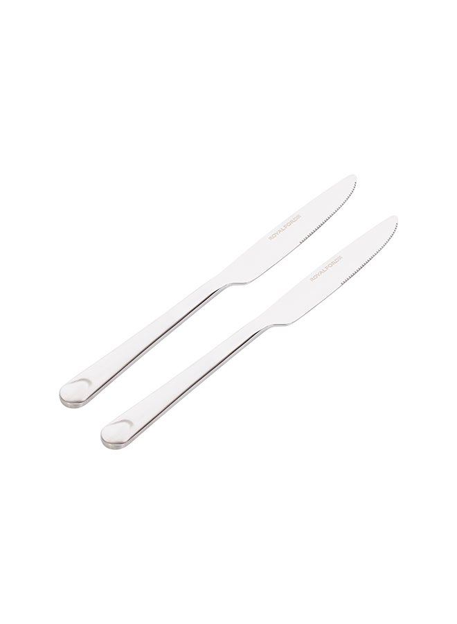 Royalford 2-Piece Table Knife Set Silver  - Image 1