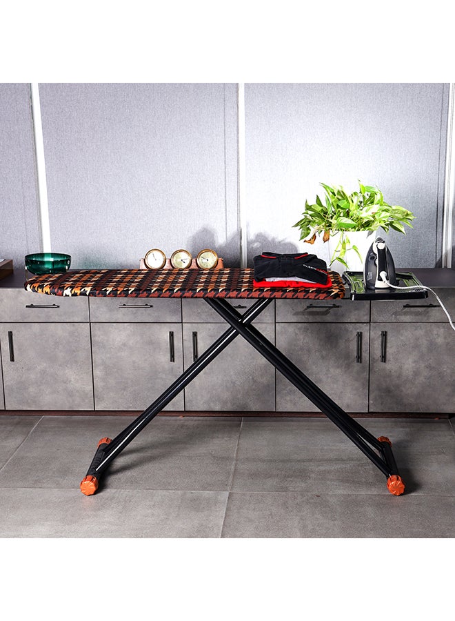 Royalford - Portable Mesh Ironing Board With Steam Iron Rest And Heat Resistant Metallic Cover Multicolour 116x41cm - Image 1
