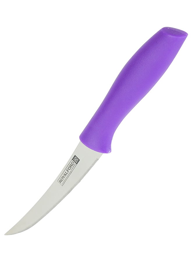 Royalford - 2-Piece Fruit Knife High Grade Extra Sharp Ss Blade With Strong Pp Handle Purple 20.6x2cm - Image 1