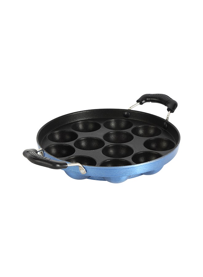 Royalford 12 Pits Non-Stick 21 Cm Paniyarakkal, 3 Layer Coating, Premium Quality, Die Cast Aluminium Boday, Strong Heat-Resistant Handles, Durable Non-Stick Coating, Multi Color, Assorted Color, 31 X 21 X 4 Cm Multi Color 21cm  - Image 3