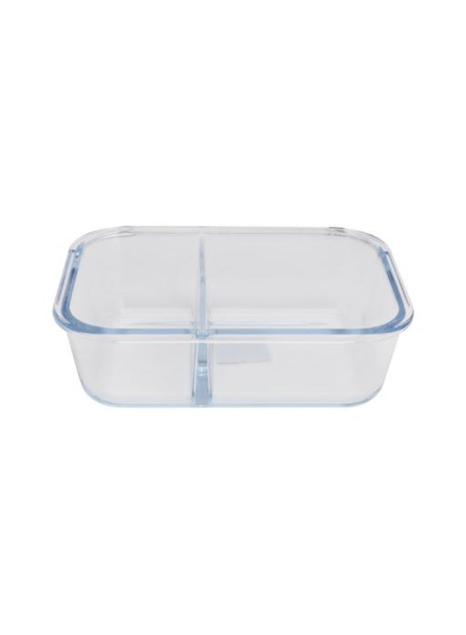 Royalford 2-Compartment Rectangular Food Container Clear/Green 1.5Liters  - Image 4