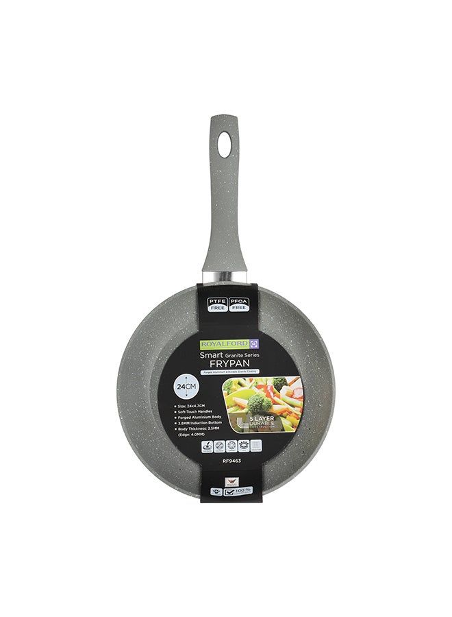 Royalford Marble Coated Smart Frying Pan Grey 24cm  - Image 2