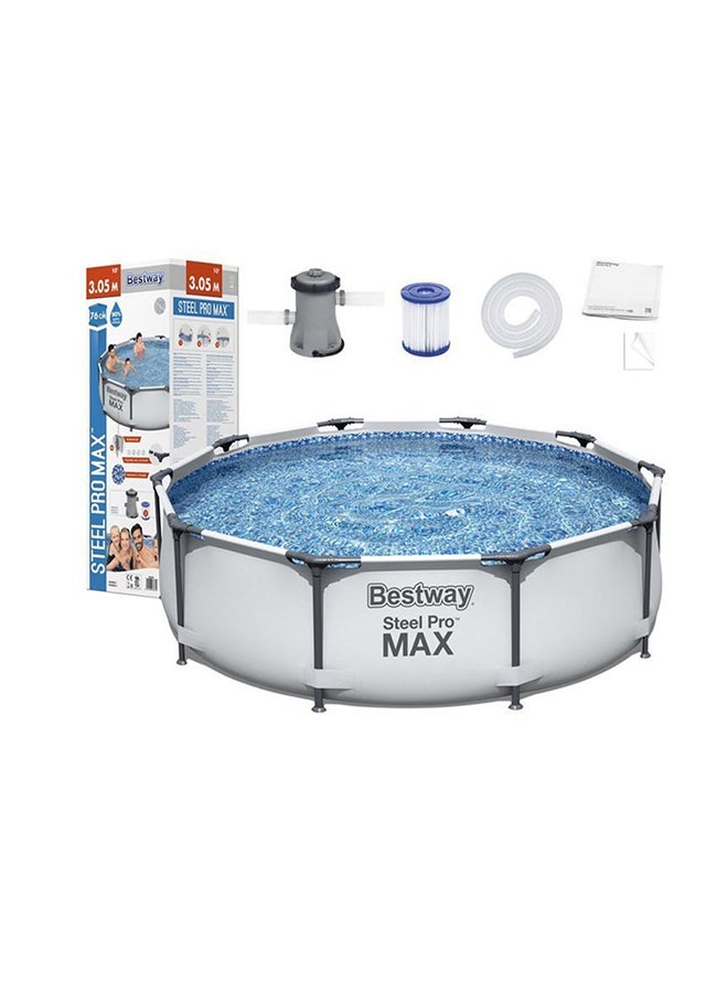 Bestway Steel Pro Frame Pool Set( Pool Filter Pump) 305x76cm 305x76cm  - Image 1