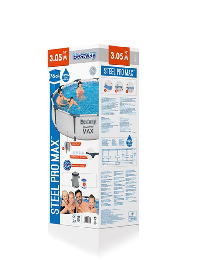 Bestway Steel Pro Frame Pool Set( Pool Filter Pump) 305x76cm 305x76cm  - Image 4