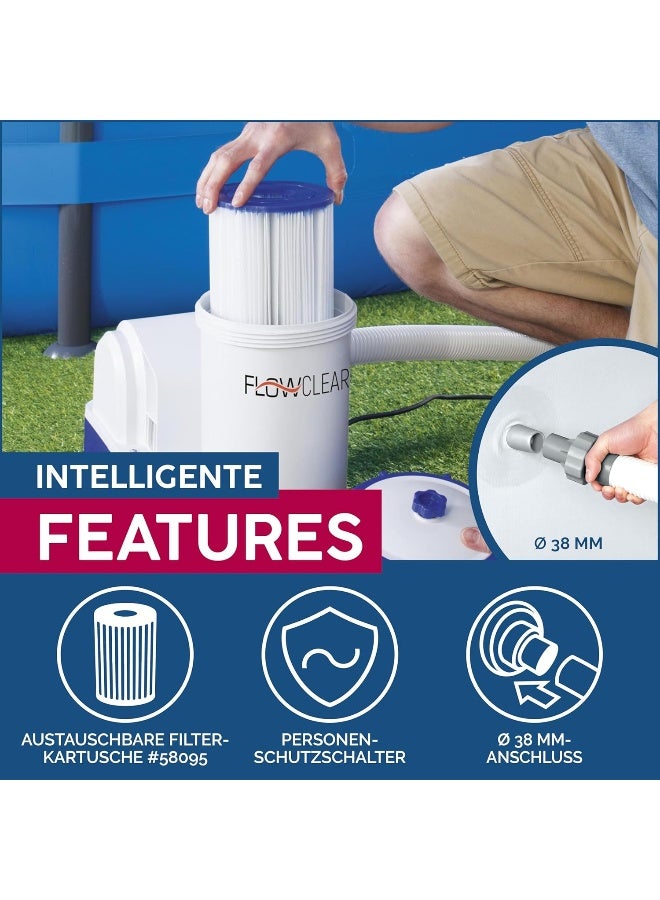 Bestway Flowclearâ„¢ Filter Pump 1,249 l/h 18x16x13inch  - Image 5